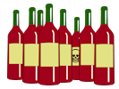 group of wine bottles with one poisoned.