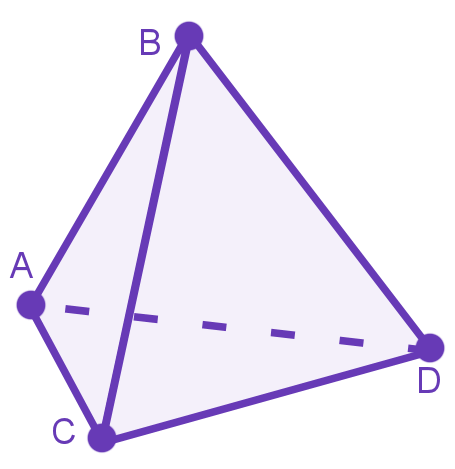 diagram of a pyramid with 4 ants sat one at each vertex