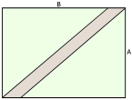 Diagram of a garden path cut diagonally across
